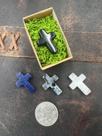 Stone Pocket Cross - 25mm - Motif Metalworks