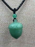 Stone Acorn Necklace- 25mm - Motif Metalworks