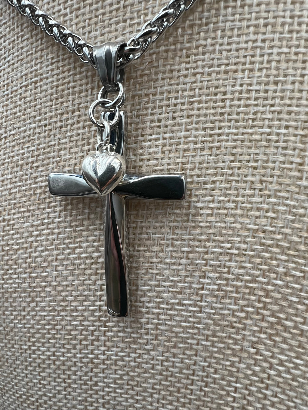 Legacy Cross & Heart Necklace - Motif Metalworks
