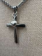 Legacy Cross & Heart Necklace - Motif Metalworks