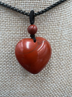 Stone Puff Heart Pendant - 25mm - Motif Metalworks