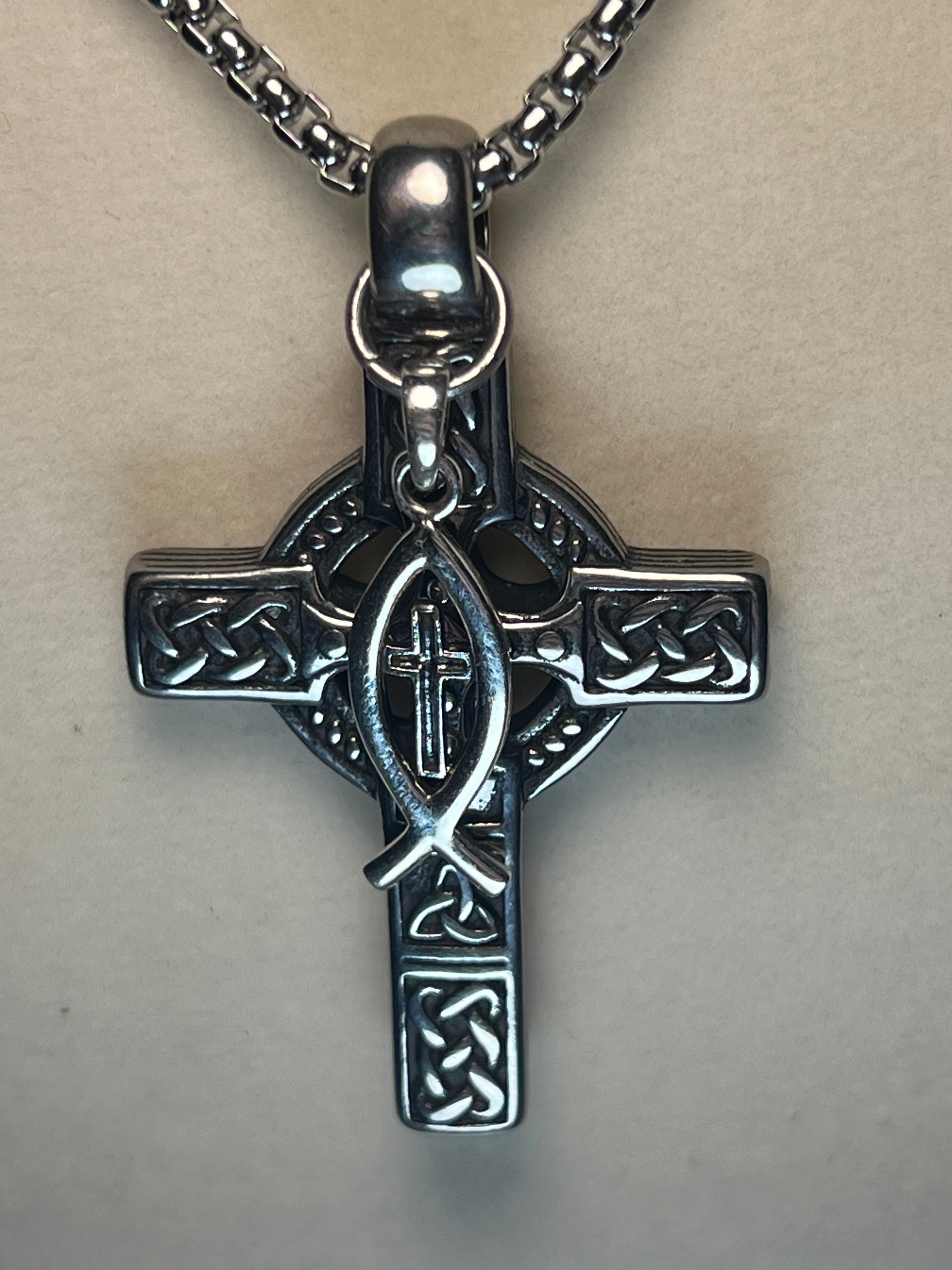 Celtic Ichthus Necklace - Motif Metalworks