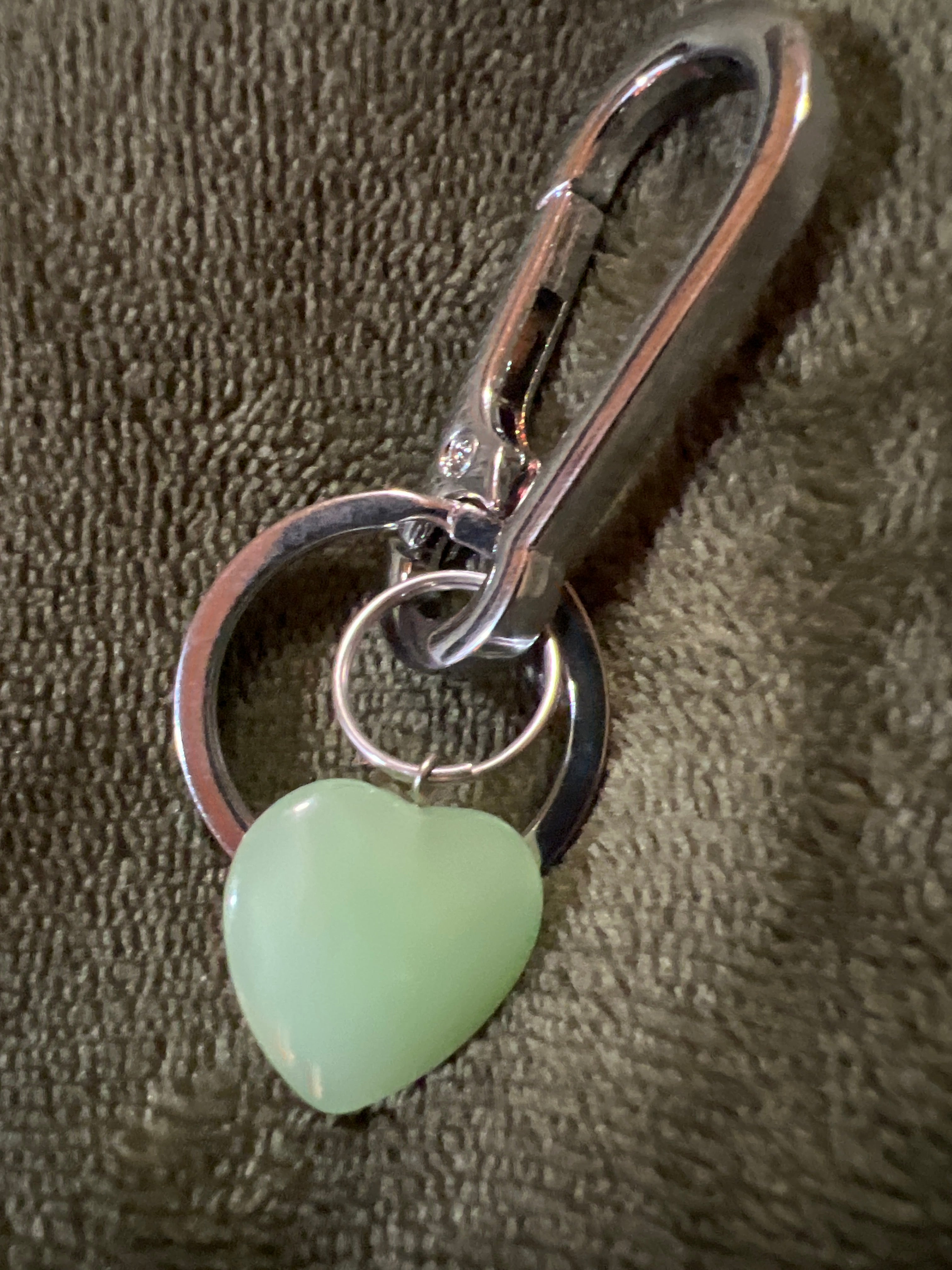 Stone Keychain / Zipper Pull - Assorted Charm Shapes