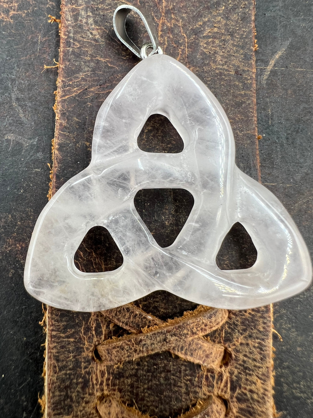 Stone Triquetra Keychain / Zipper Pull