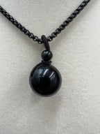 Stone Round Bead Necklace Pendant - 16mm - Motif Metalworks