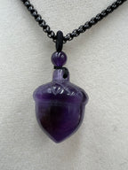 Stone Acorn Necklace- 25mm - Motif Metalworks