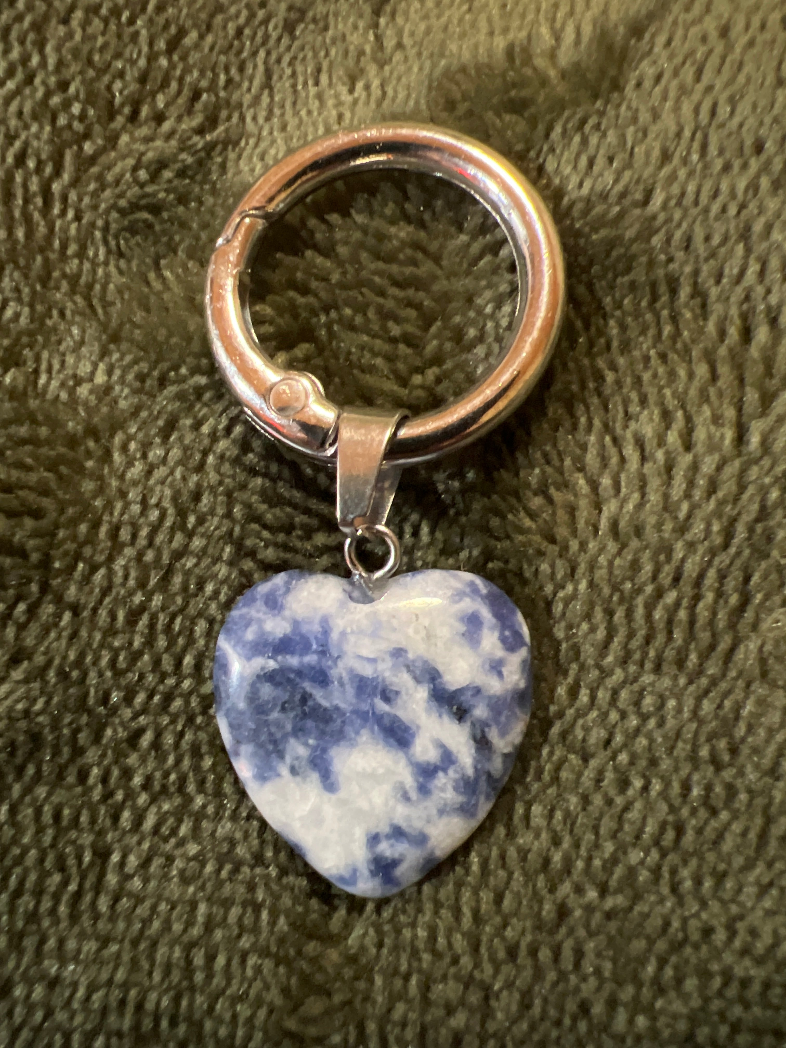 Stone Keychain / Zipper Pull - Assorted Charm Shapes