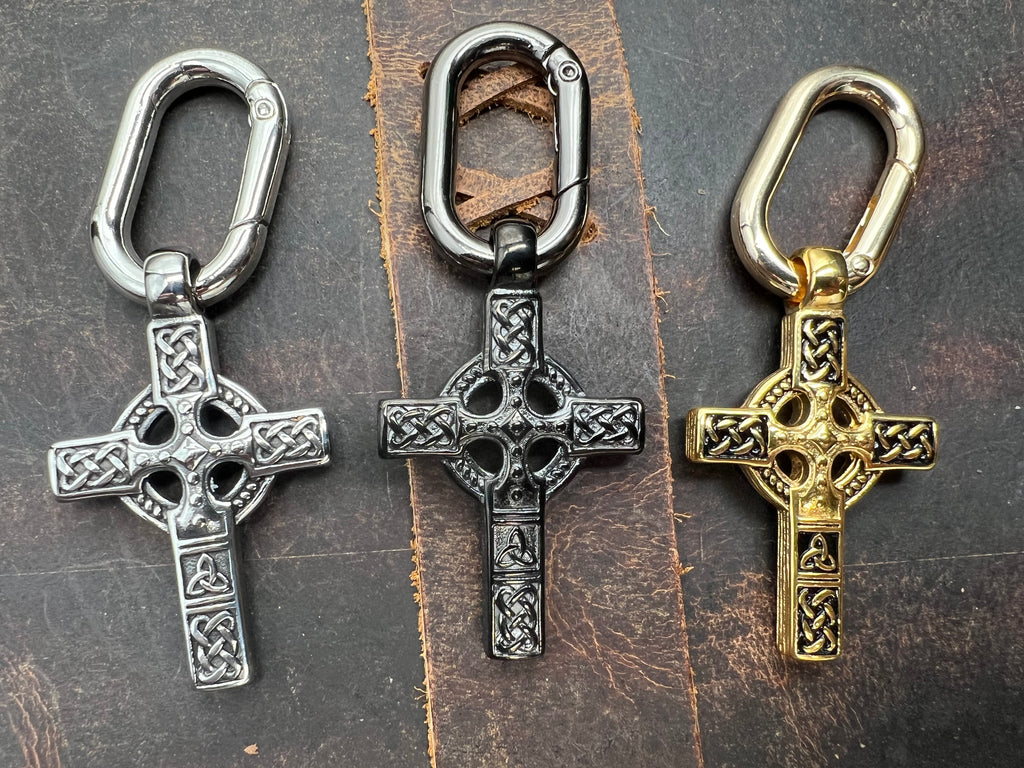 Heritage Celtic Cross Stainless Steel Keychain - Motif Metalworks