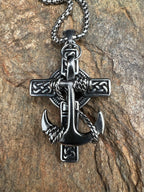Celtic Fusion - Cross & Nautical Anchor Necklace - Motif Metalworks