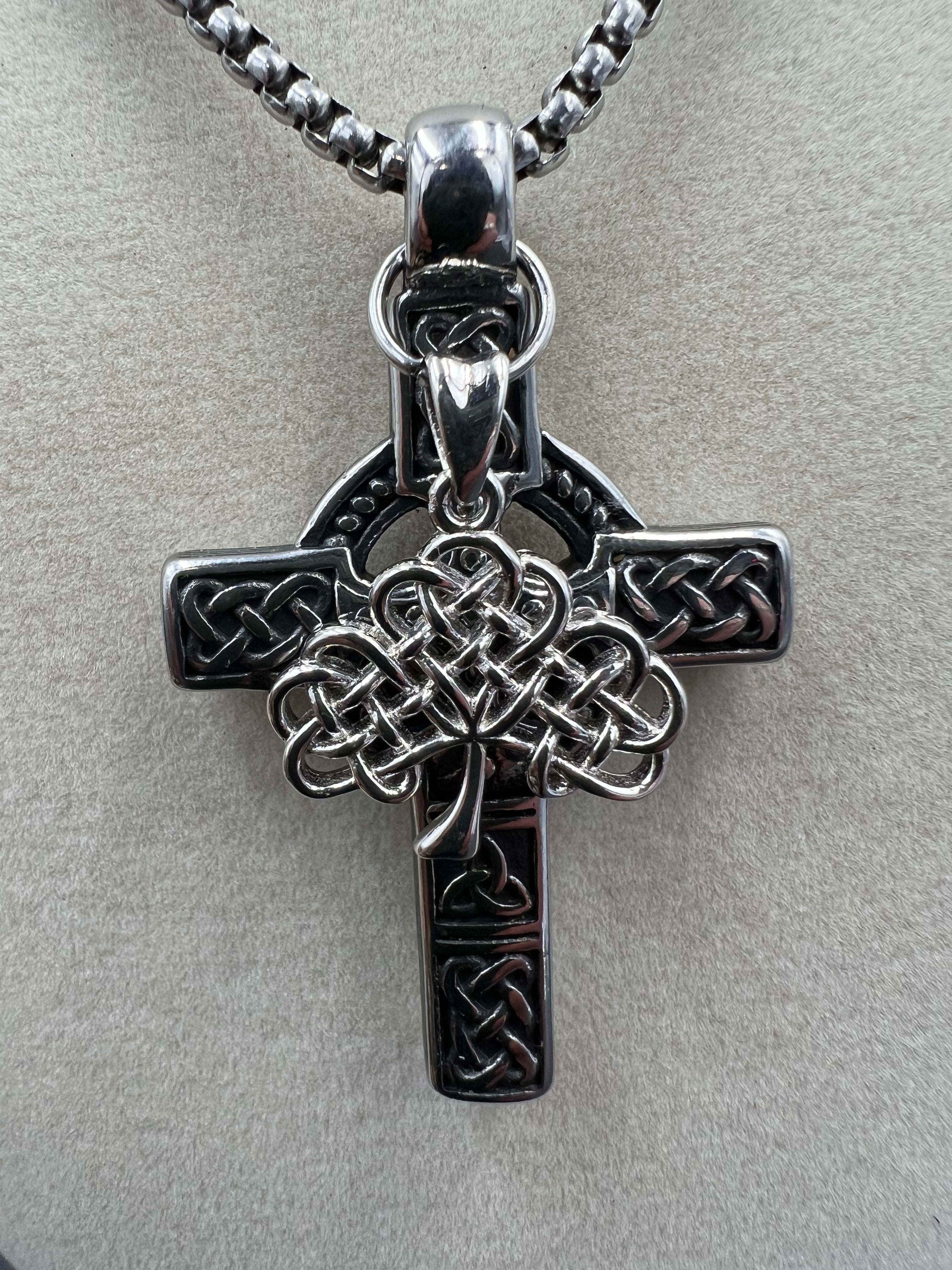 Celtic Grove - Cross & Tree of Life Necklace - Motif Metalworks