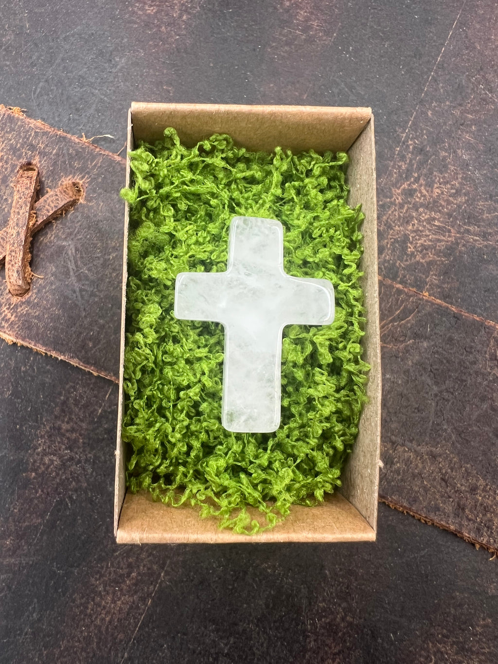 Stone Pocket Cross - 25mm - Motif Metalworks