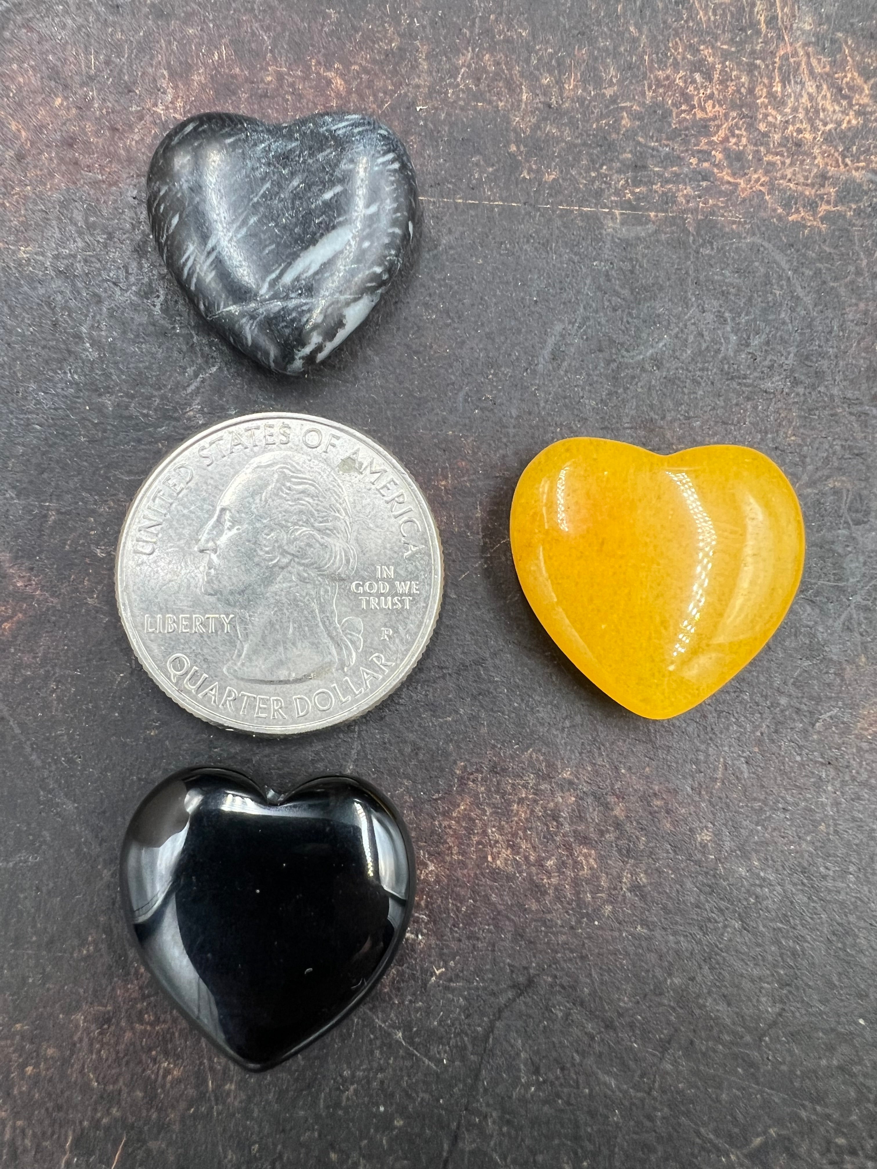 Stone Hearts & Assorted Charms :: 18-20mm (X-Small) - Bundle Pack of 3