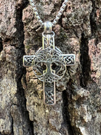 Celtic Grove - Cross & Tree of Life Necklace - Motif Metalworks