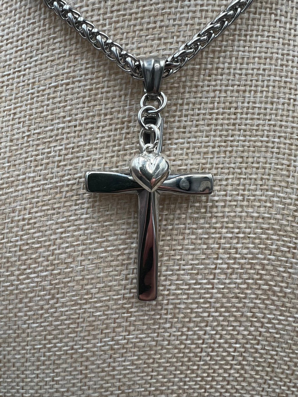Legacy Cross & Heart Necklace - Motif Metalworks
