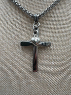 Legacy Cross & Heart Necklace - Motif Metalworks