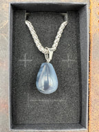 Stone Droplet Pendant Necklace - 18-20mm