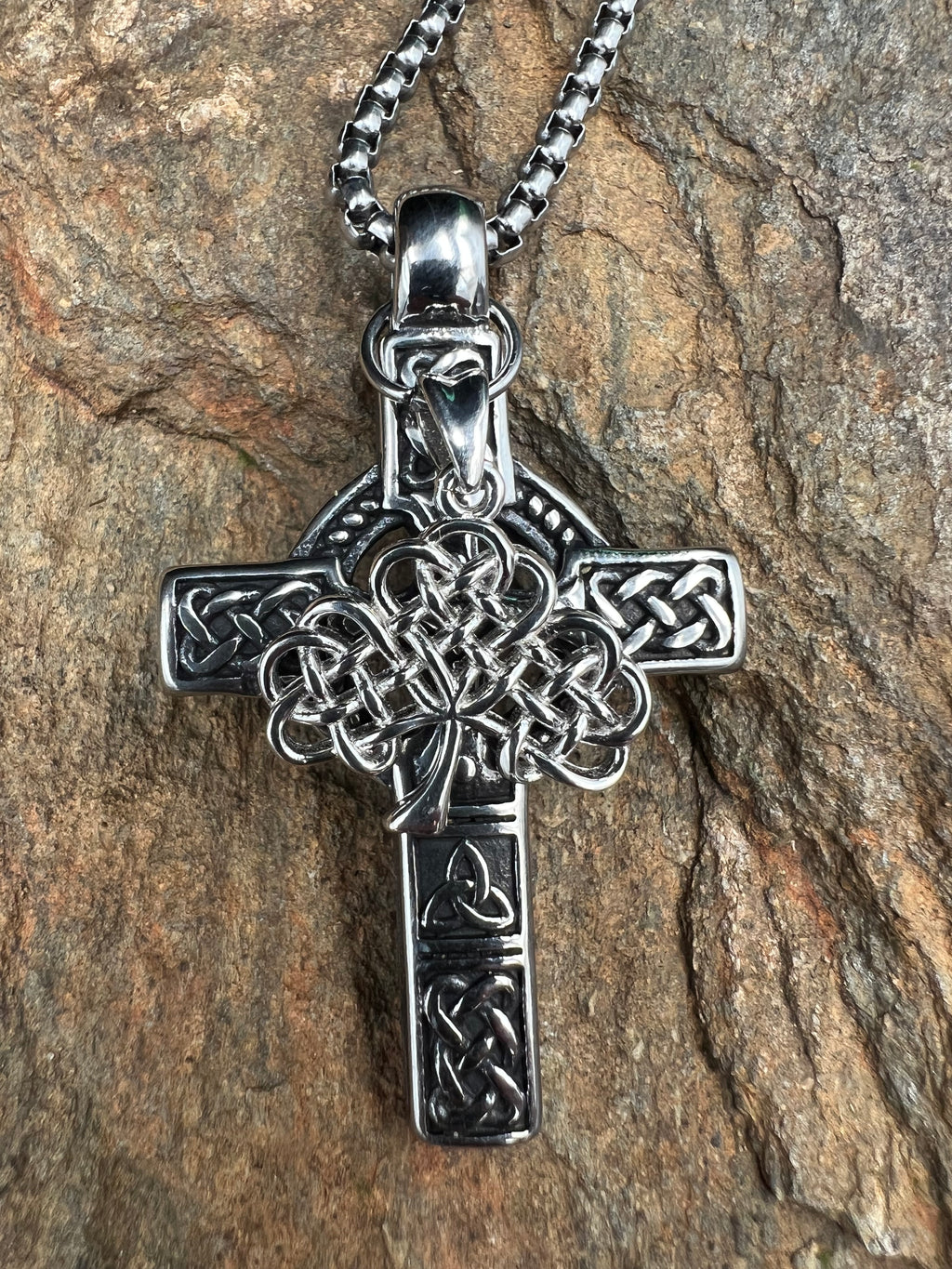 Celtic Grove - Cross & Tree of Life Necklace - Motif Metalworks