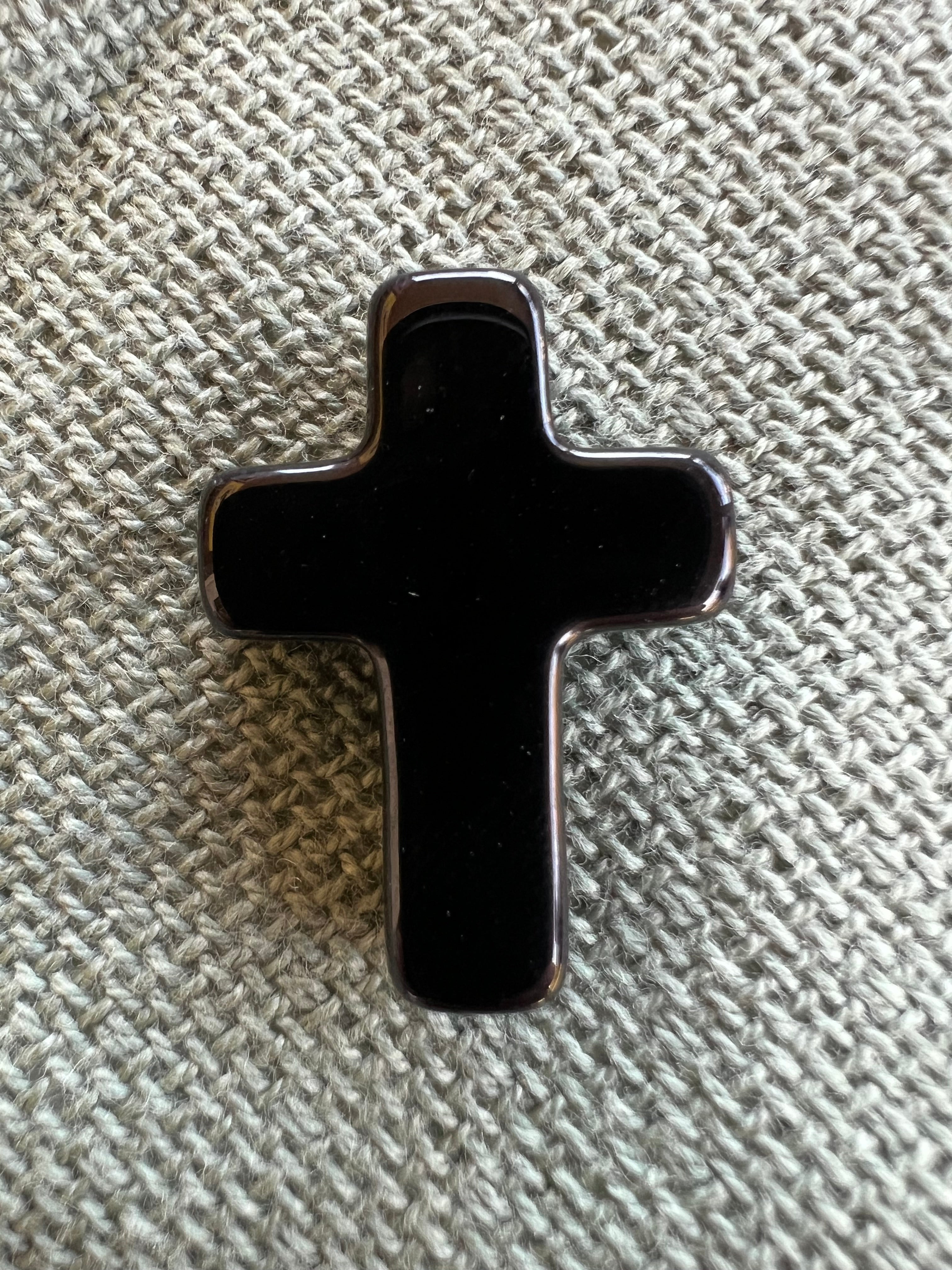 Stone Pocket Cross - 25mm - Motif Metalworks