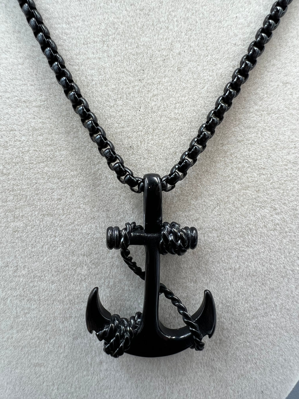 Stainless Steel Anchor Necklace - Motif Metalworks