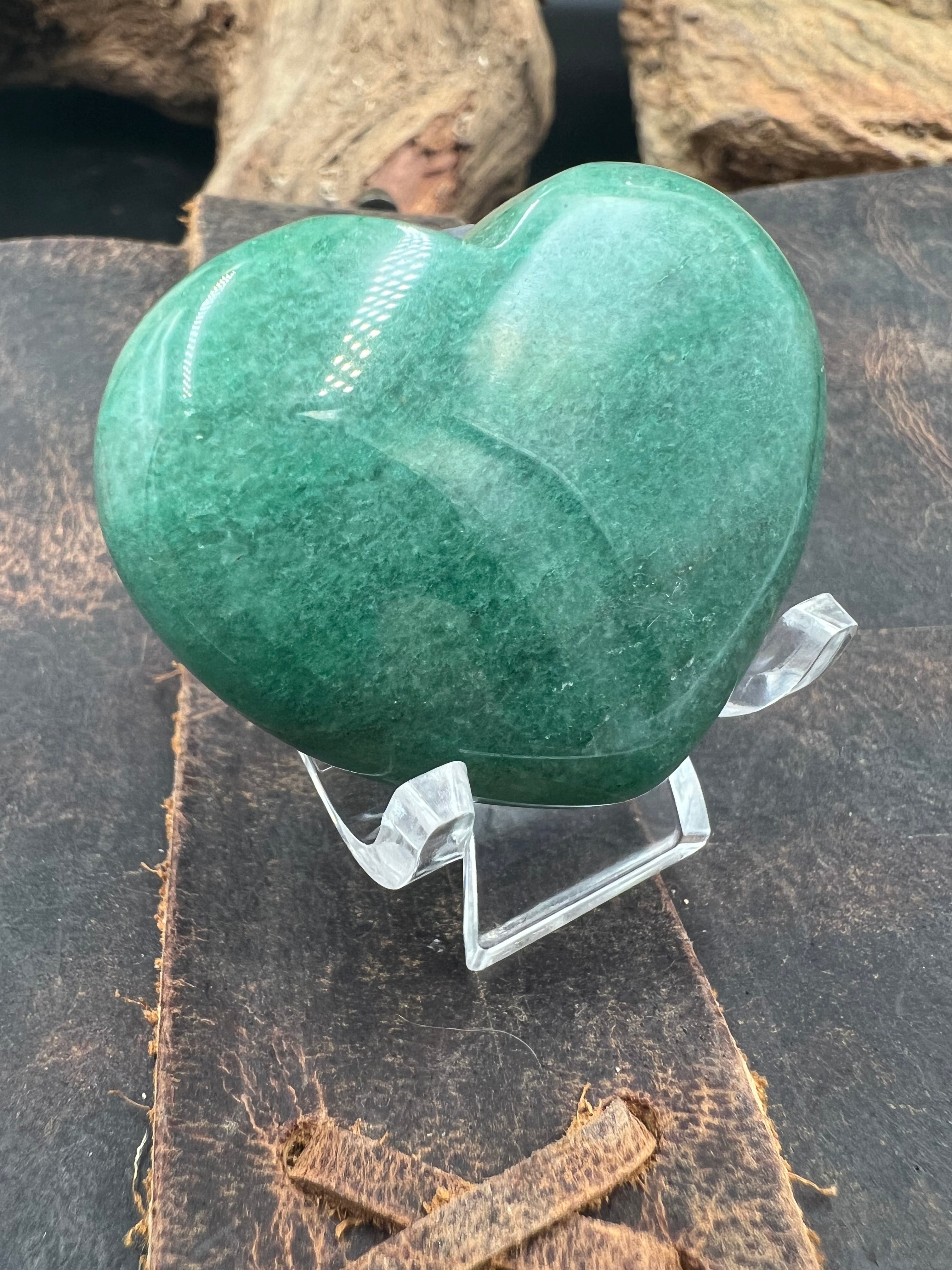Stone Pocket Heart - 45mm with Display Stand