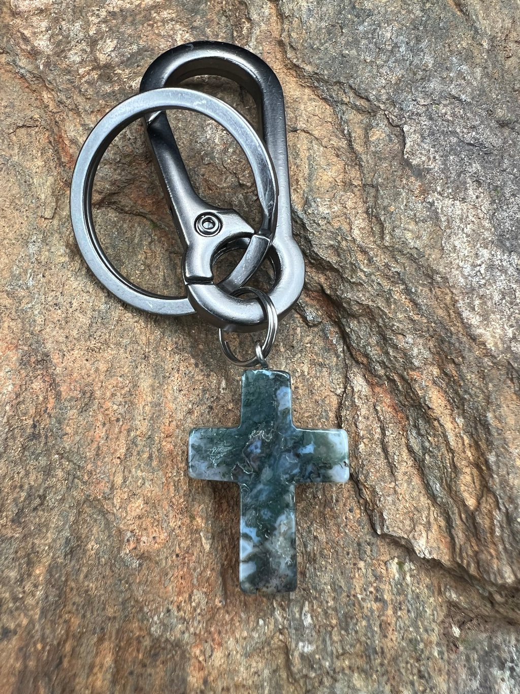 Stone Keychain / Zipper Pull - Assorted Charm Shapes