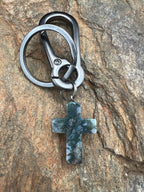 Stone Keychain / Zipper Pull - Assorted Charm Shapes