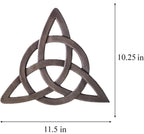 Celtic Trinity Knot Wall Art – Rustic Resin Woodgrain Decor - Motif Metalworks