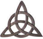 Celtic Trinity Knot Wall Art – Rustic Resin Woodgrain Decor - Motif Metalworks