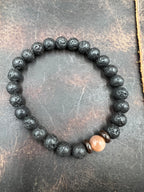 Stone Bracelet - Moonstone/Sunstone - 8mm beads