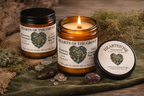 Hearts of the Grove Dinner Candle - Soy Candles with a Hidden Gem - Motif Metalworks
