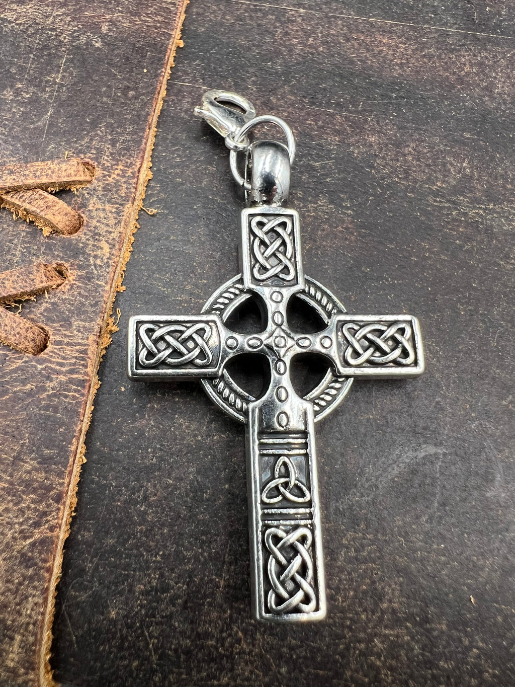Celtic & Cross Zipper Pull - Motif Metalworks