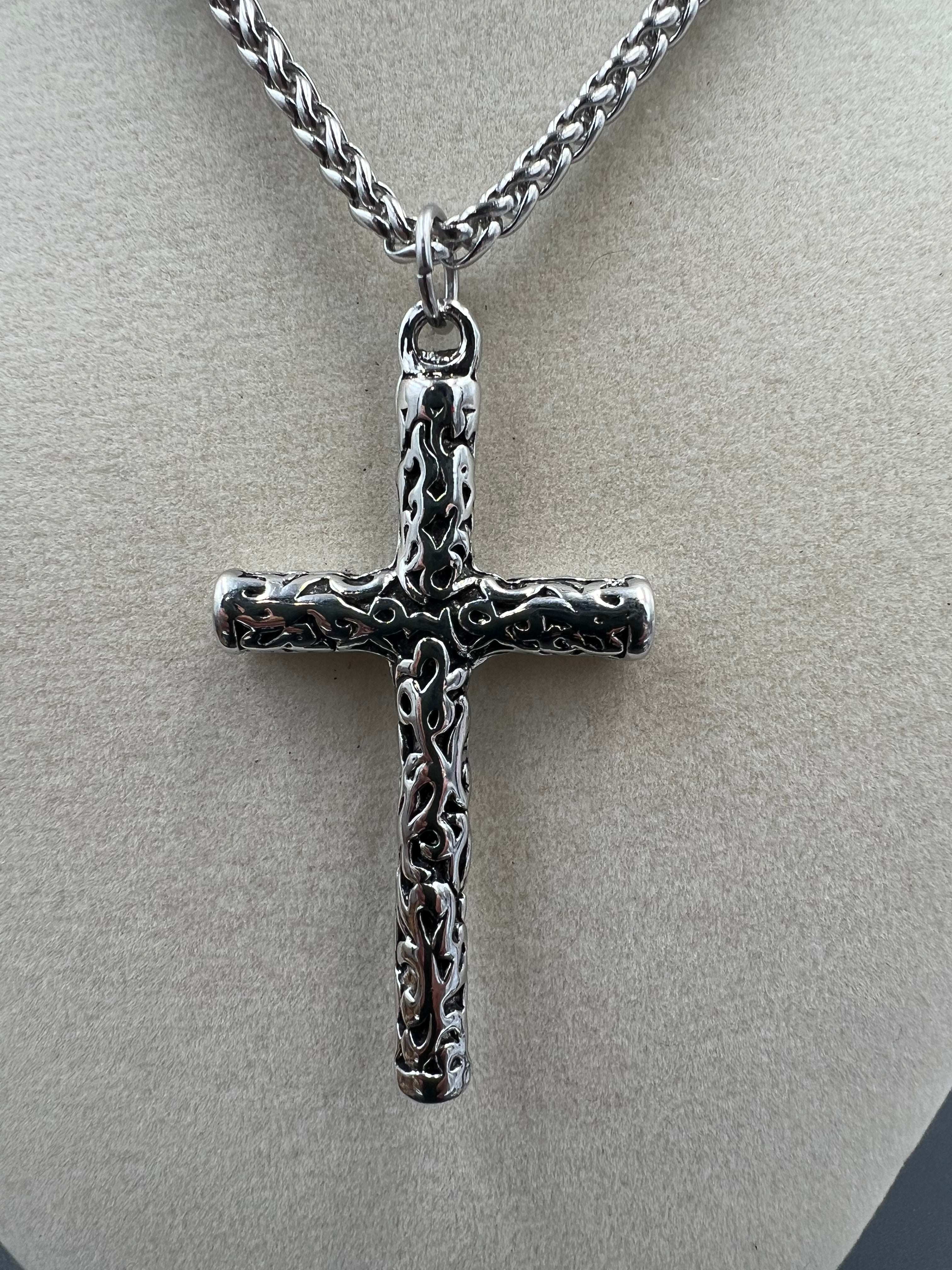 Filigree Cross Necklace - Motif Metalworks