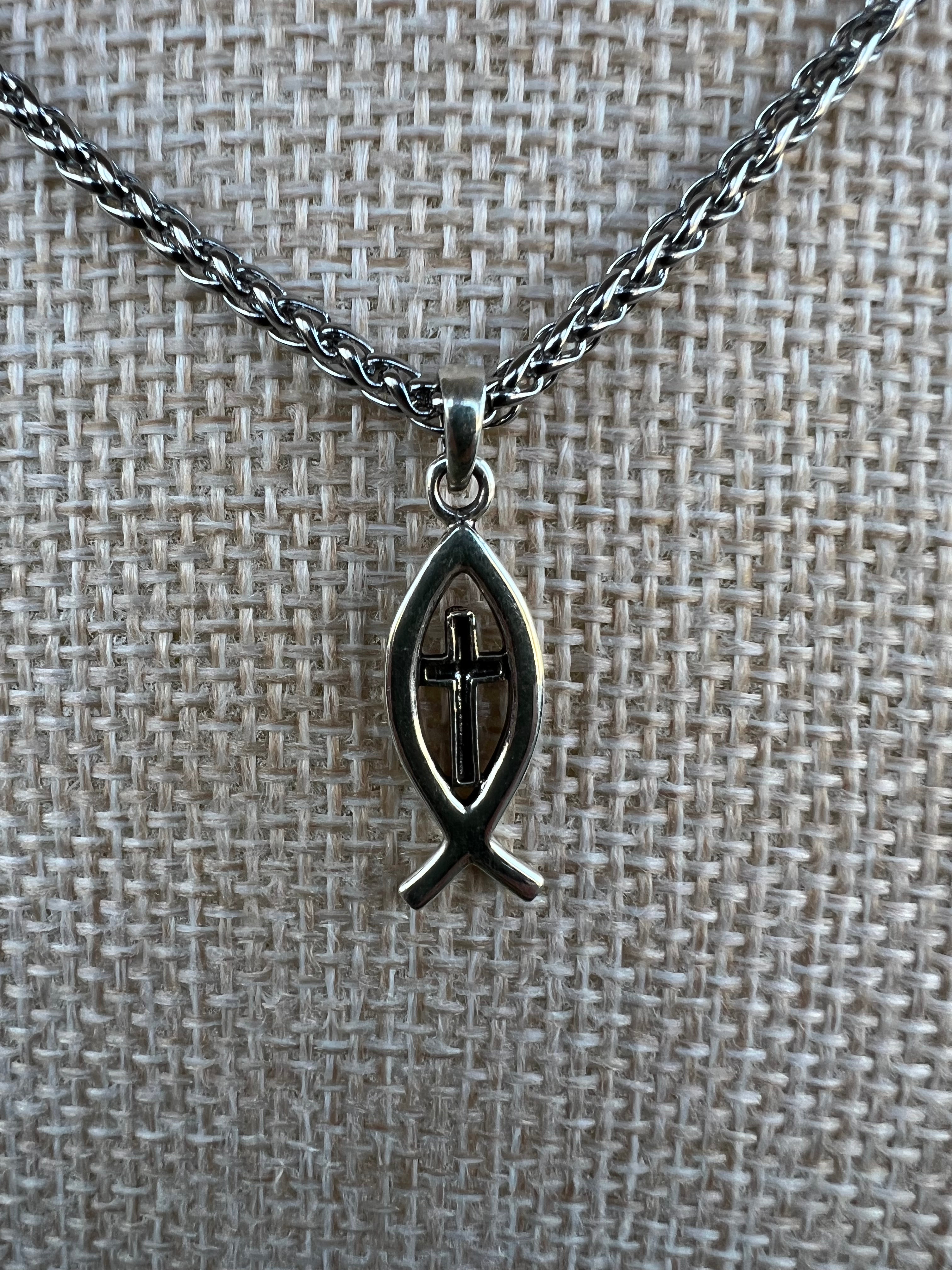 Ichthus Fish Necklace - Motif Metalworks