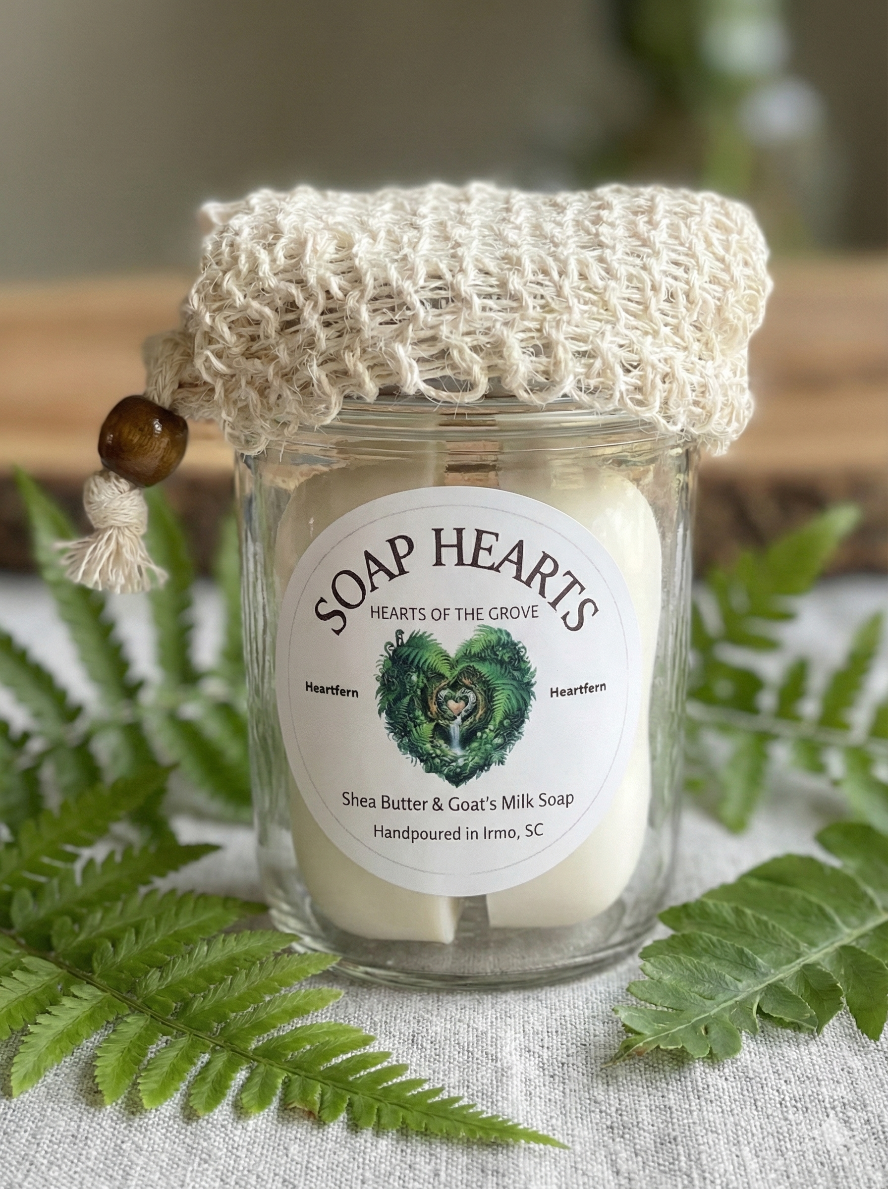 Hearts of the Grove Soap -  SoapHearts with a Hidden Gem - Soap Pair Bundle - Motif Metalworks