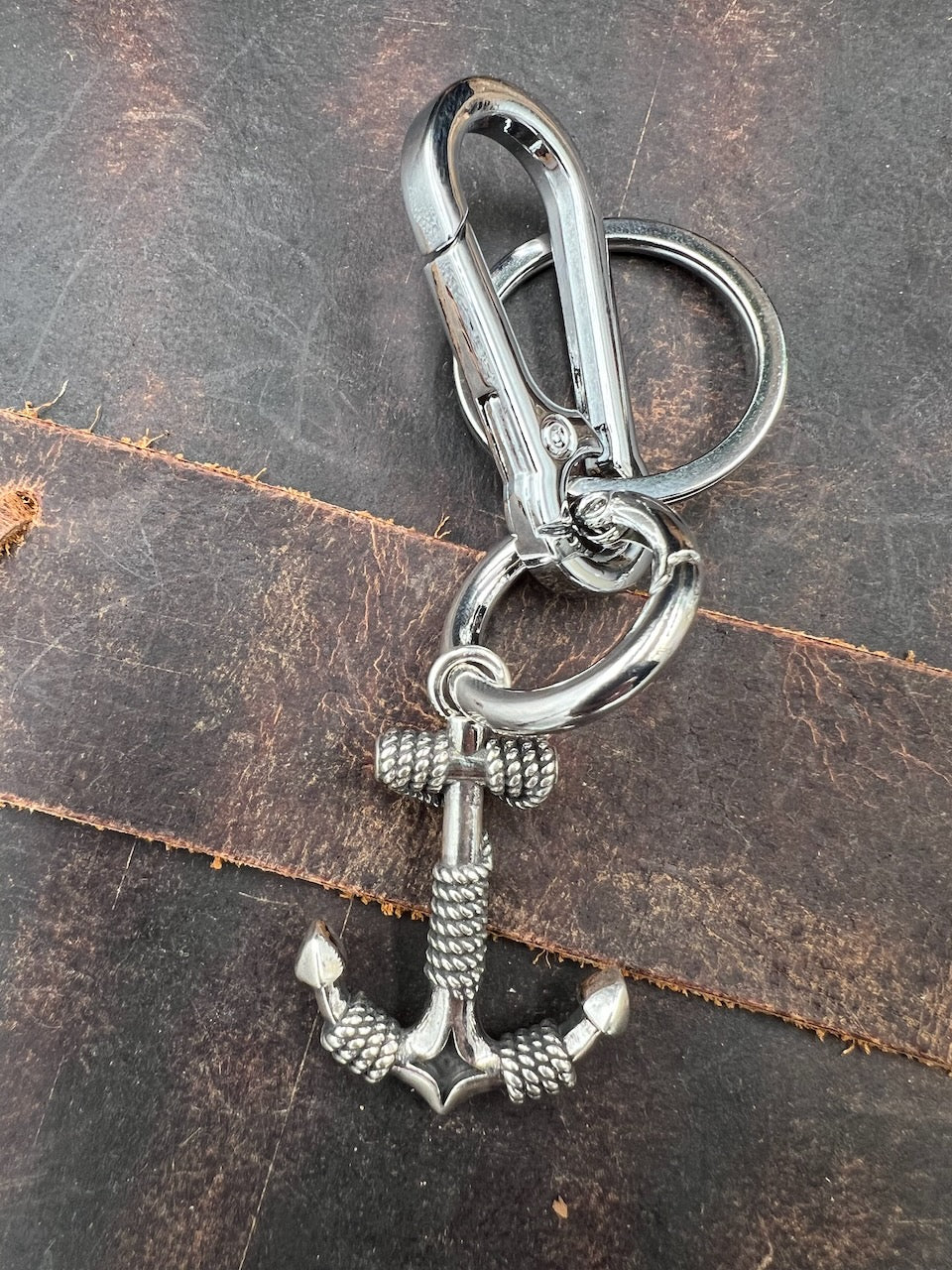 Diamond Anchor Keychain - Motif Metalworks