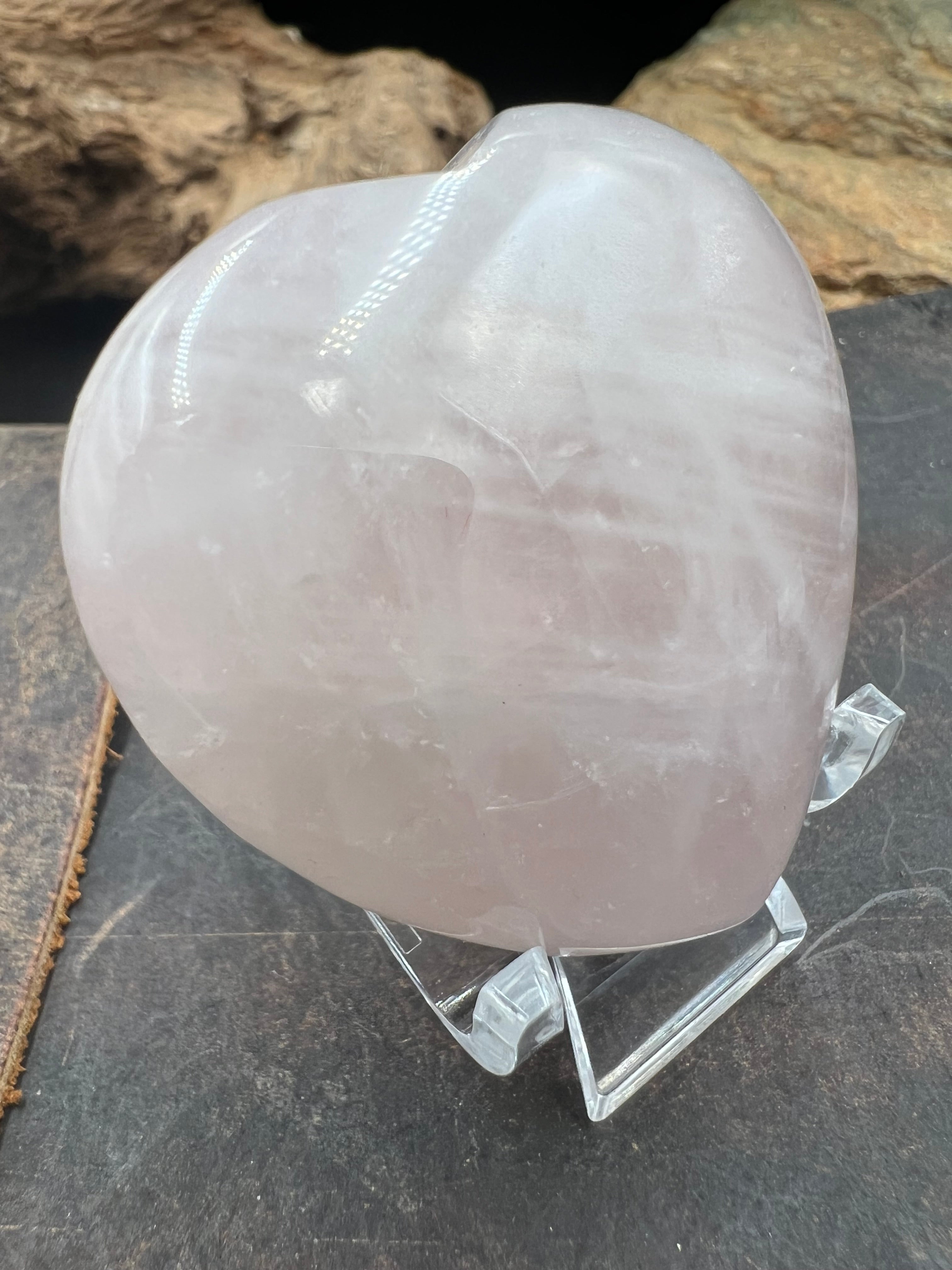 Stone Heart - 80mm - with Display Stand