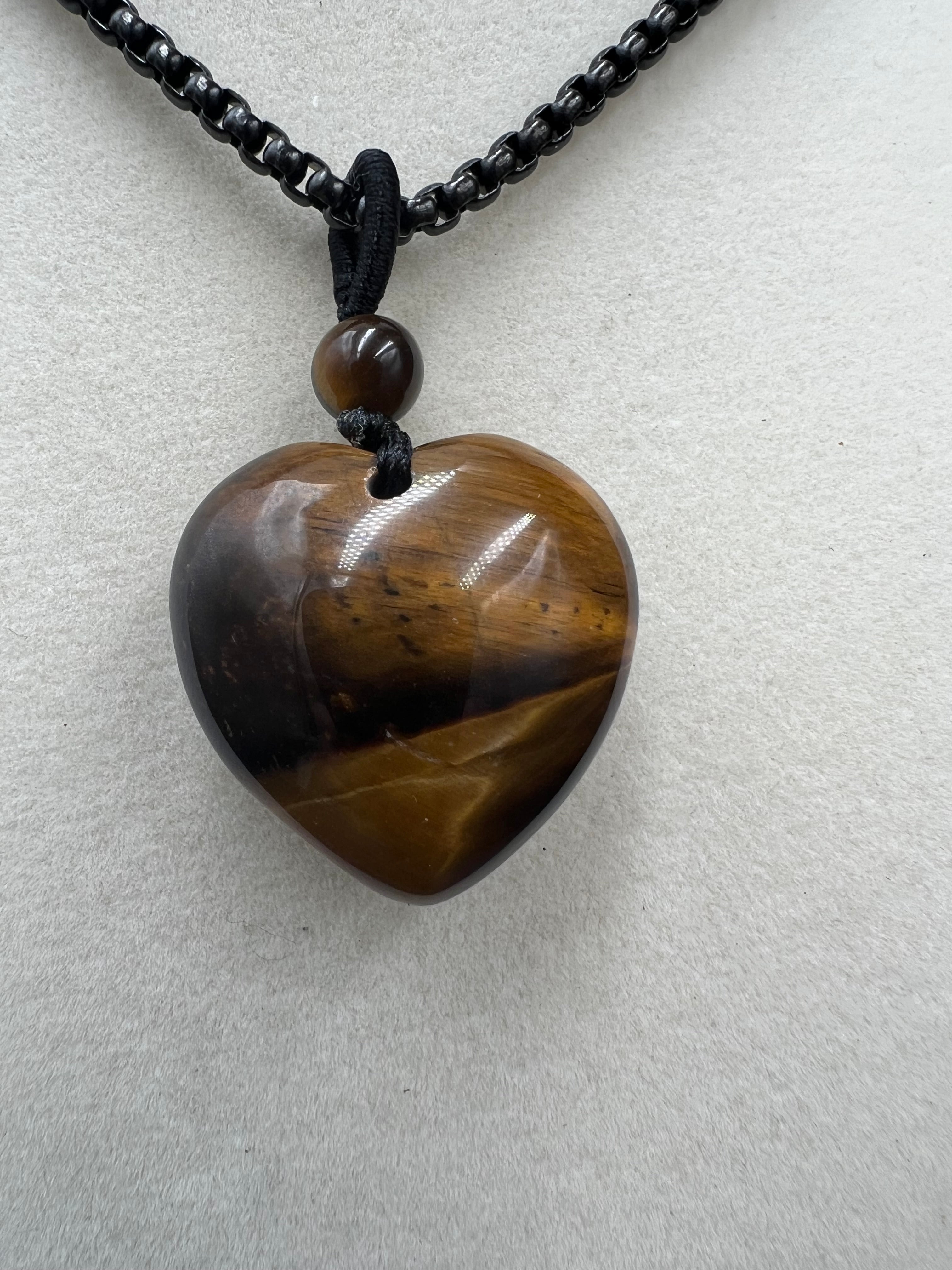 Stone Heart Pendant - 25mm