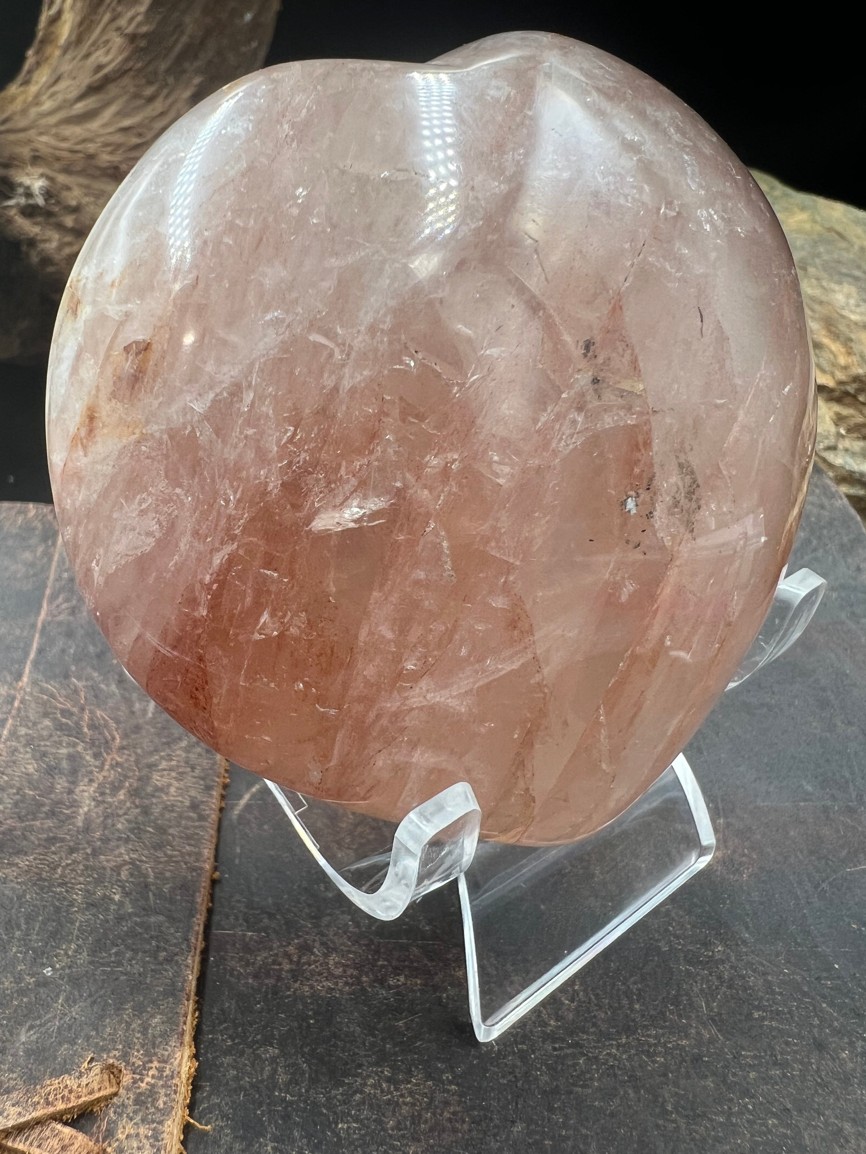 Stone Heart - 80mm - with Display Stand