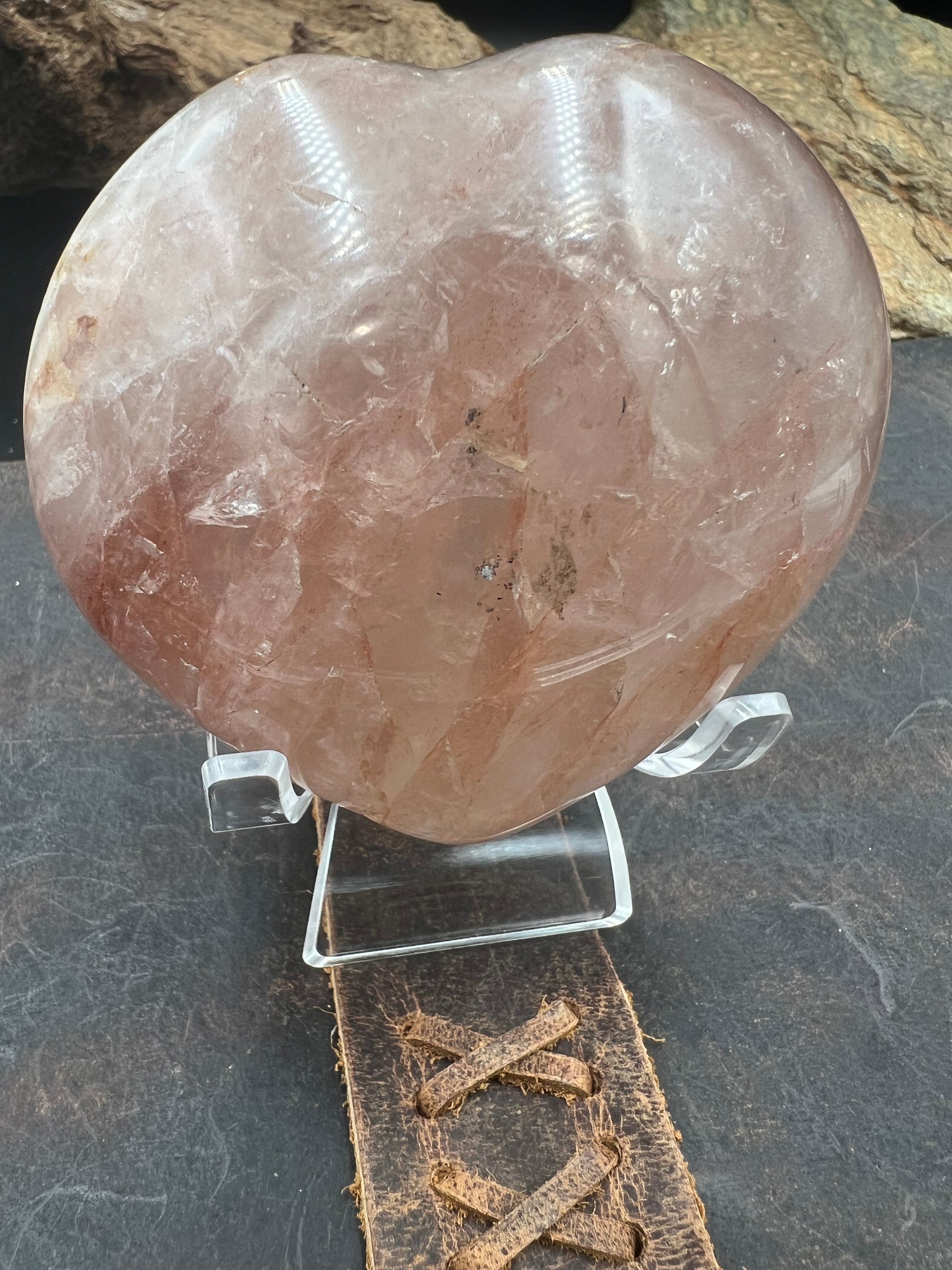 Stone Heart - 80mm - with Display Stand