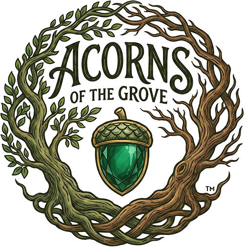 Acorns of the Grove Candle - Soy Candles with a Gem
