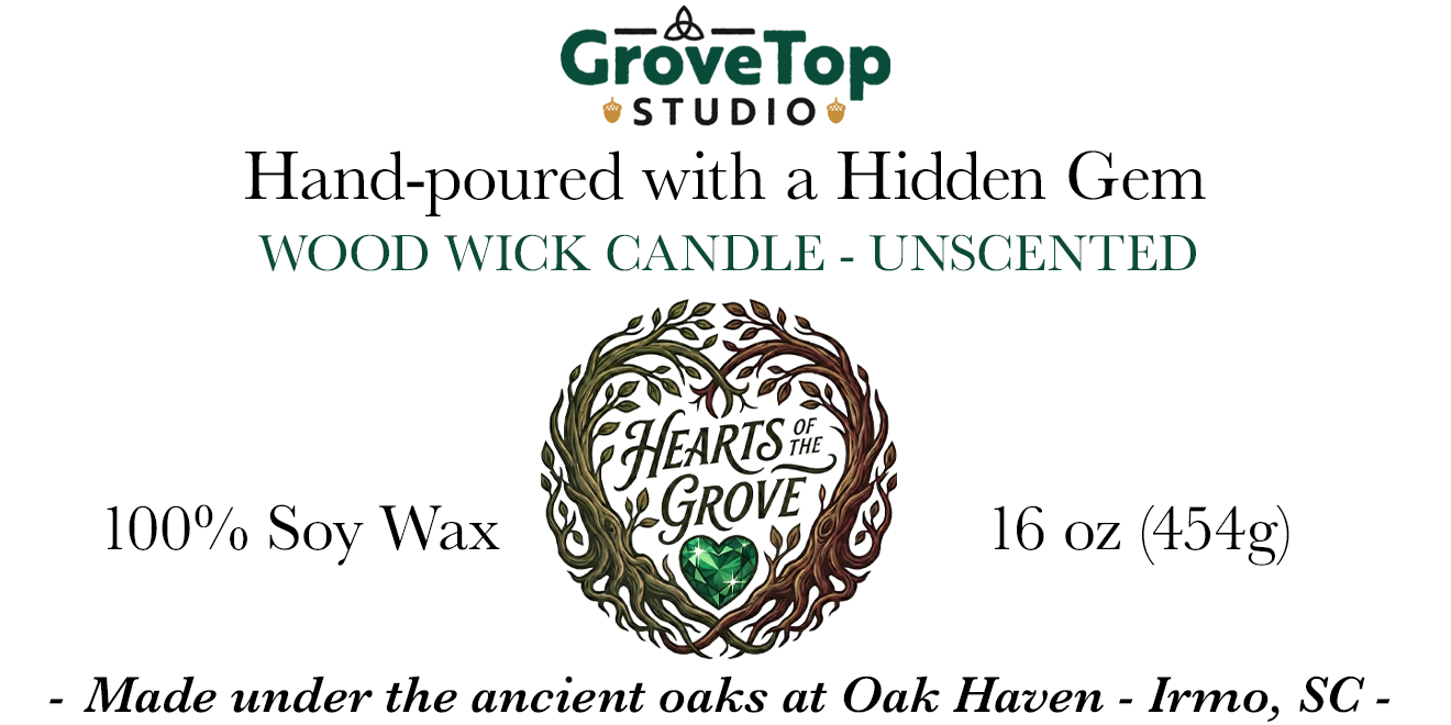 Hearts of the Grove Candle - Soy Candles with a Hidden Gem
