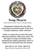 Hearts of the Grove Soap -  SoapHearts with a Hidden Gem - Soap Pair Bundle - Motif Metalworks